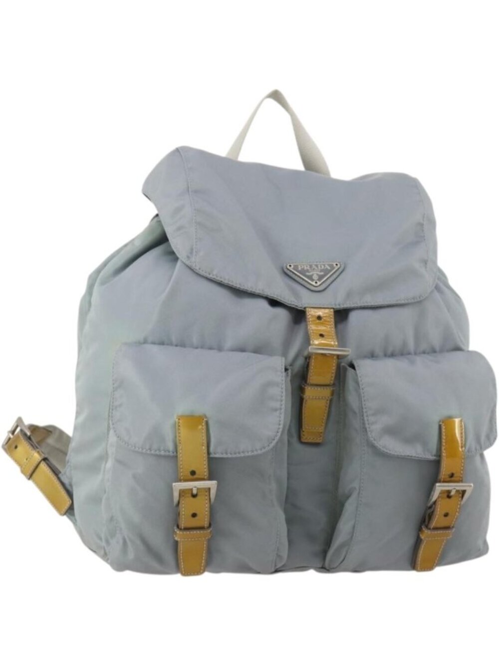 PRADA Backpack Nylon Gray Silver
